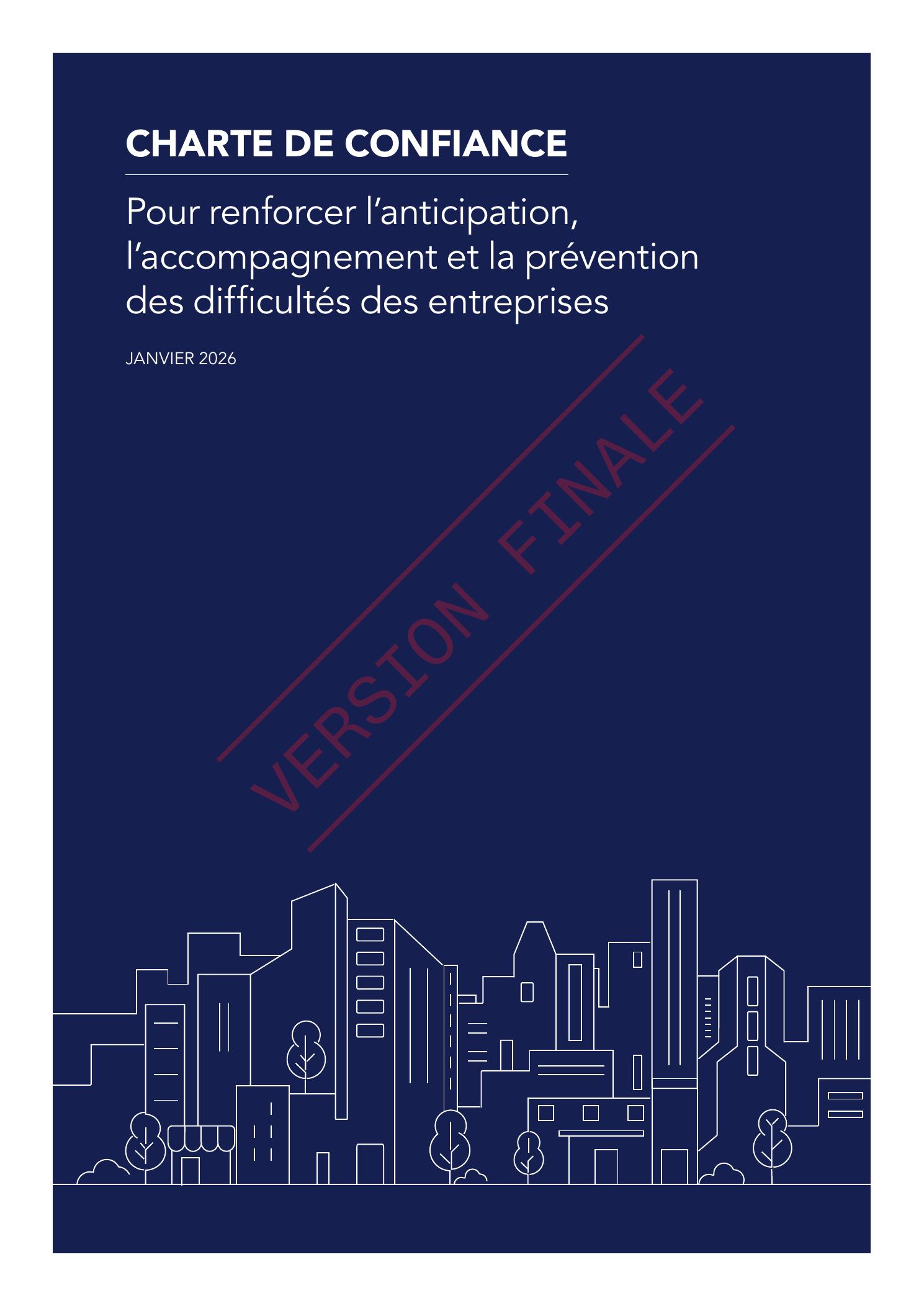 Première page de la Charte de Confiance, version finale de janvier 2026